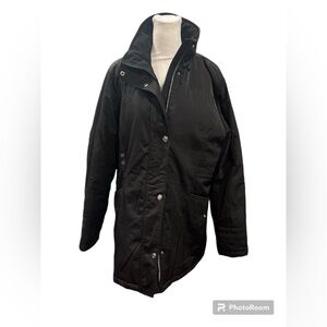 Croft & Barrow Black Full Zip‎ Waterproof Stadium Jacket  Size Large